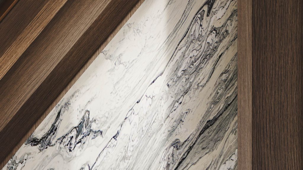 Interior 3D detail with high quality texture of marble