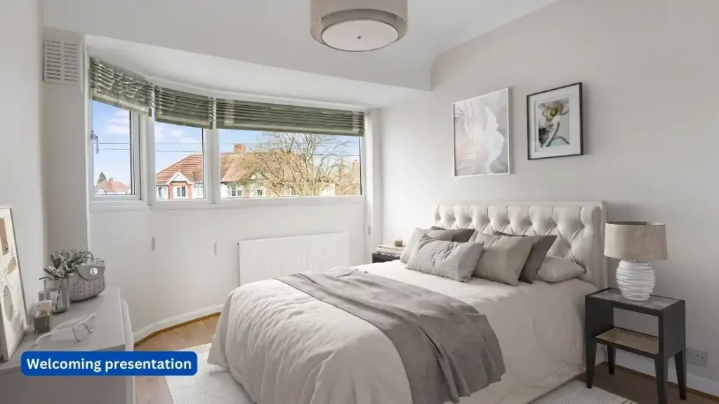 Tips for first time landlords: Creating a bedroom with a comfortable bed and a window to enhance the appeal of the rental property.