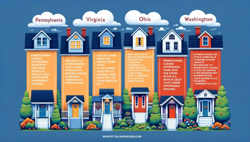 Pennsylvania vs other various places to live.