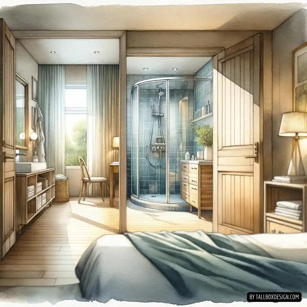 Master bedroom with en-suite with luxury walk-in shower