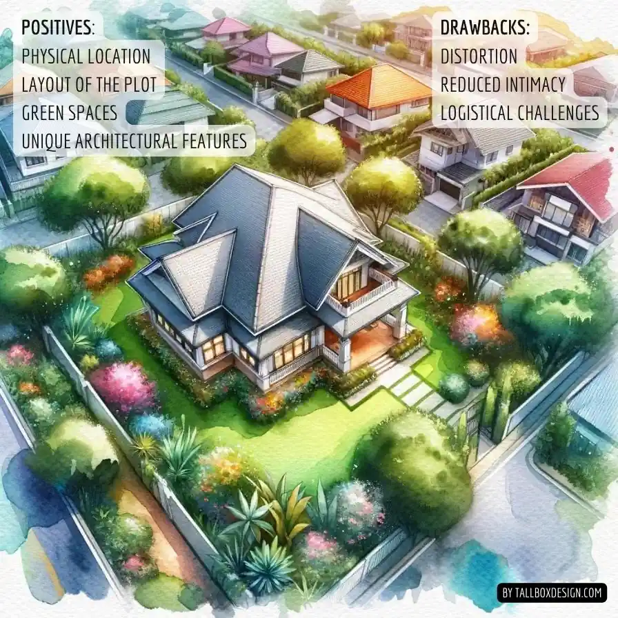 A first-time homebuyer's dream: a house with a garden and trees.