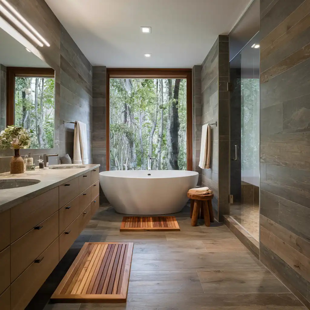How To Design A Warm Organic Modern Bathroom 