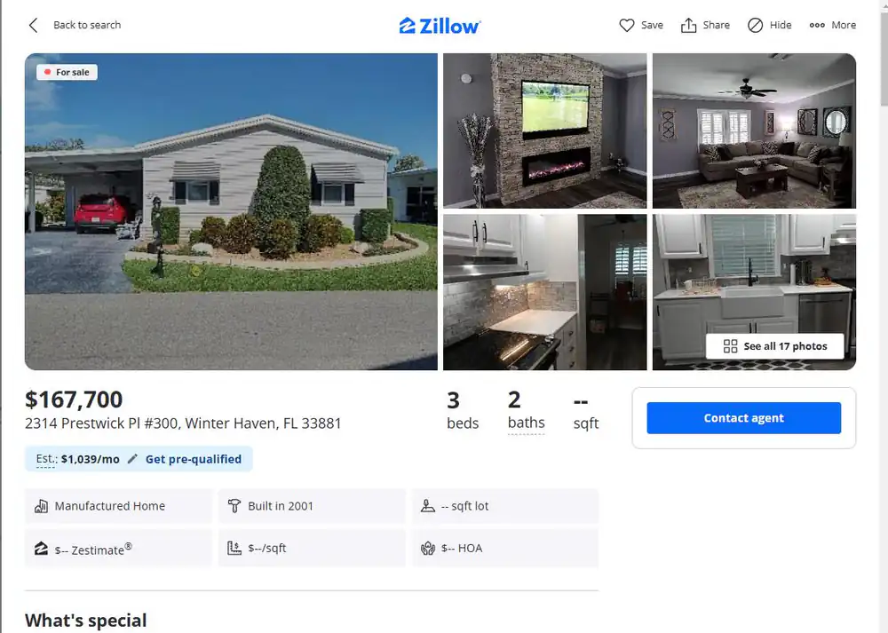 Explore this charming manufactured home, perfect for new beginnings. With a spacious living room, modern kitchen, and stunning exterior view, it's an ideal canvas for your dream renovations. Consider home improvement loans to enhance every corner with a personal touch.