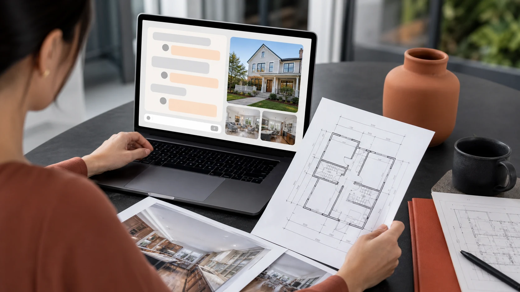 AI home search buyer comparing a listing with a measured floor plan