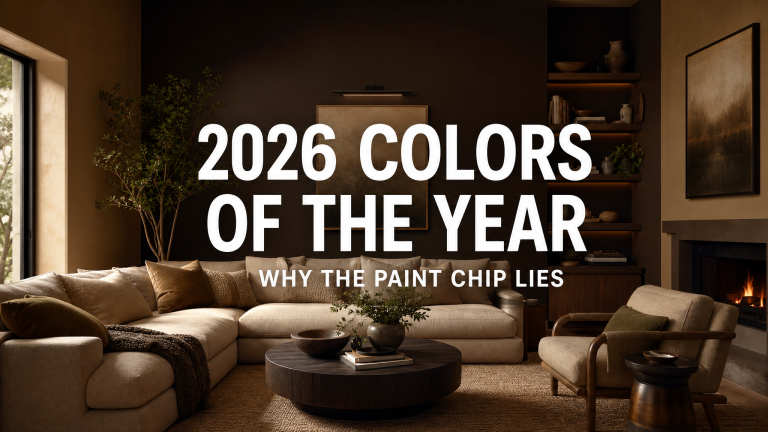 Read more about the article The 2026 Colors of the Year: 4 Warm Picks, and Why the Chip Lies in Your Room