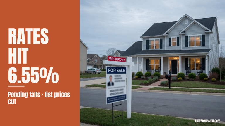 Read more about the article Mortgage Rates Hit 6.55%. Pending Sales Fall. Why List Prices Drop While Sold Prices Hit a Record