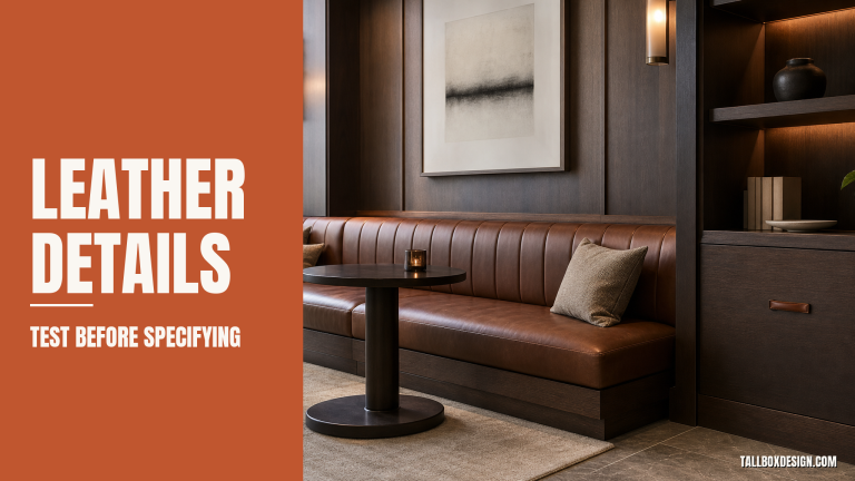 Read more about the article Leather in Interior Details: Why Designers Test Finish, Pattern and Material Response Before Specification