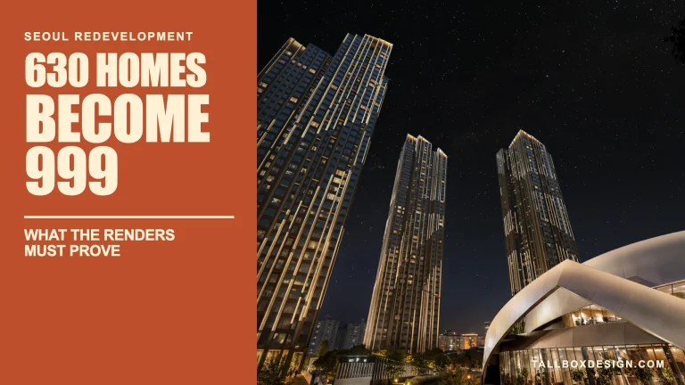 Read more about the article Seoul’s 999-Home Redevelopment Replaces 630 Apartments. What Must Its Renderings Prove?